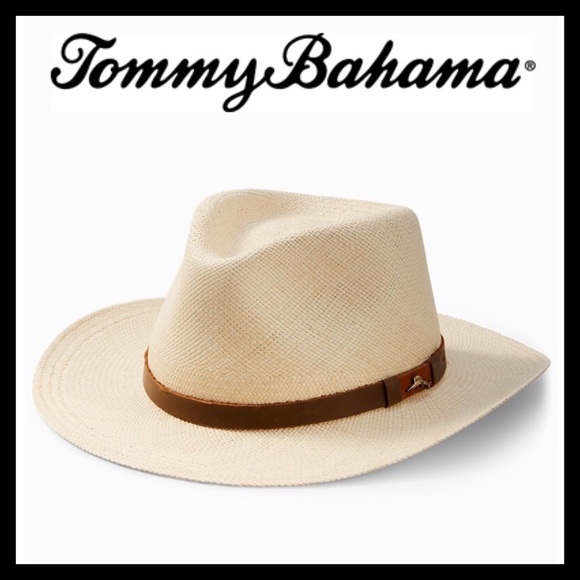 Tommy Bahama Other - Tommy Bahama Panama Outback Hat With Leather Trim